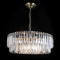 Люстра подвесная Фонда CL303223 Citilux прозрачная на 12 ламп, основание бронзовое в стиле современный классический Люстра подвесная Фонда CL303223 Citilux прозрачная на 12 ламп, основание бронзовое в стиле современный классический